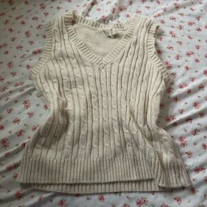cream sweater vest